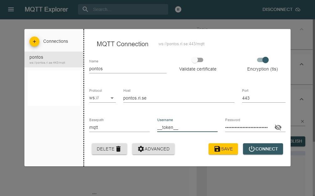 MQTT Explorer connection configuration